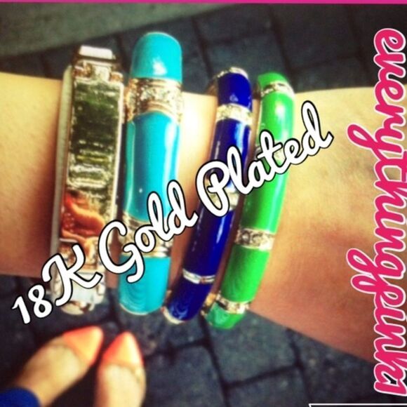 🚫CLEARANCE🚫💚2 18K Gold Plated Bangles BY:T&J"💚 - Picture 2 of 5